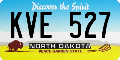 ND license plate KVE527