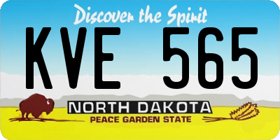 ND license plate KVE565