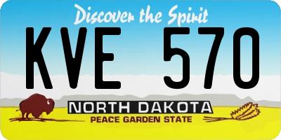ND license plate KVE570