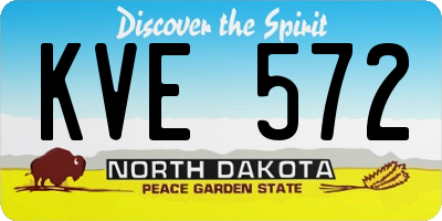 ND license plate KVE572