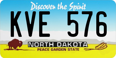 ND license plate KVE576