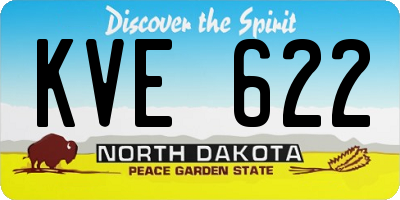 ND license plate KVE622