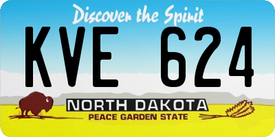 ND license plate KVE624