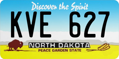 ND license plate KVE627
