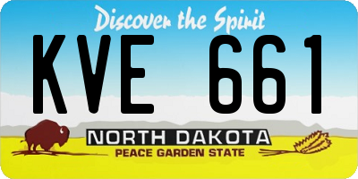 ND license plate KVE661