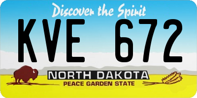 ND license plate KVE672