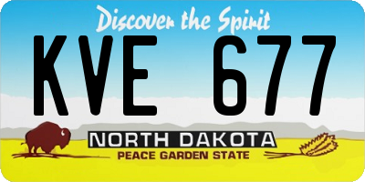 ND license plate KVE677