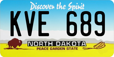 ND license plate KVE689