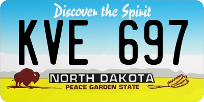 ND license plate KVE697