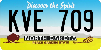 ND license plate KVE709