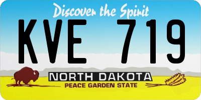 ND license plate KVE719