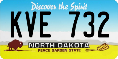 ND license plate KVE732