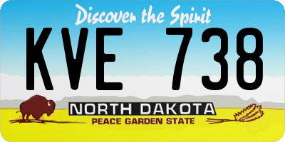 ND license plate KVE738