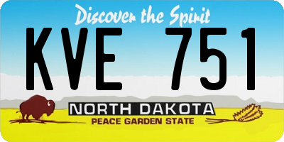 ND license plate KVE751