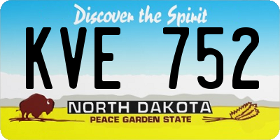 ND license plate KVE752