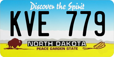 ND license plate KVE779