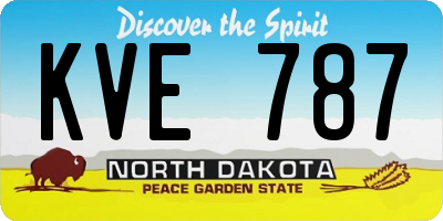 ND license plate KVE787