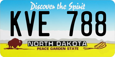 ND license plate KVE788