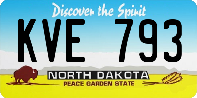 ND license plate KVE793