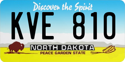 ND license plate KVE810