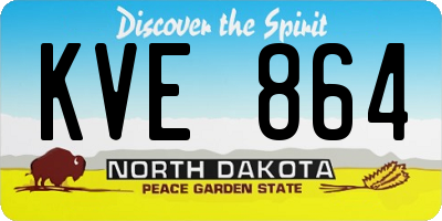 ND license plate KVE864