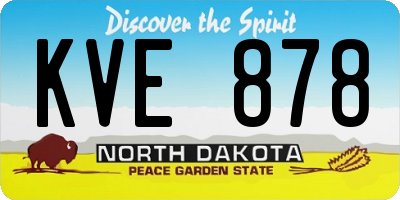 ND license plate KVE878