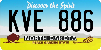 ND license plate KVE886