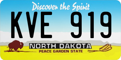 ND license plate KVE919
