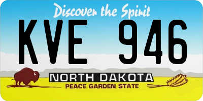 ND license plate KVE946