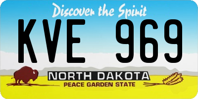 ND license plate KVE969