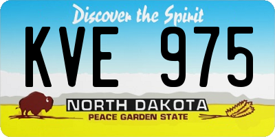 ND license plate KVE975