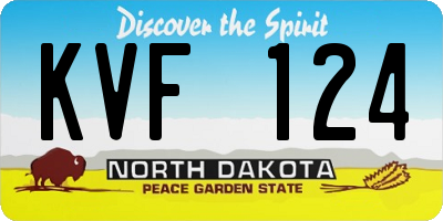 ND license plate KVF124