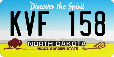 ND license plate KVF158