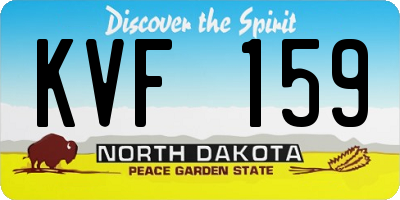 ND license plate KVF159