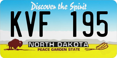 ND license plate KVF195