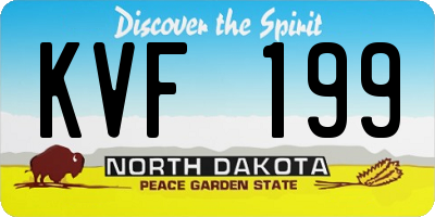 ND license plate KVF199