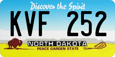 ND license plate KVF252