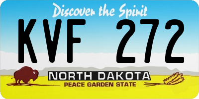 ND license plate KVF272