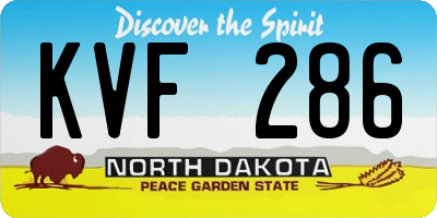 ND license plate KVF286