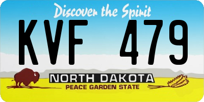 ND license plate KVF479
