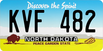 ND license plate KVF482