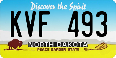 ND license plate KVF493