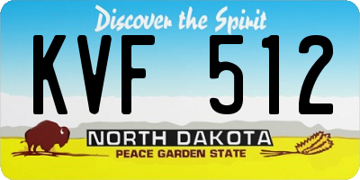 ND license plate KVF512