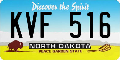 ND license plate KVF516