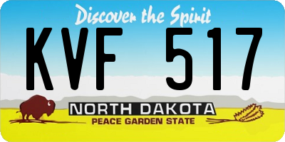 ND license plate KVF517