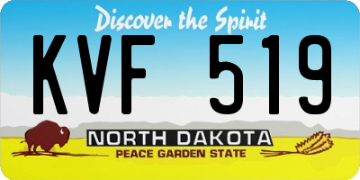ND license plate KVF519