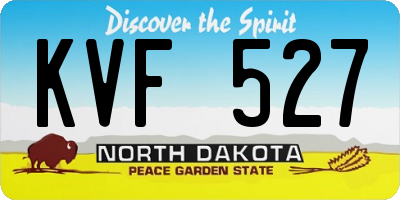 ND license plate KVF527