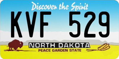 ND license plate KVF529