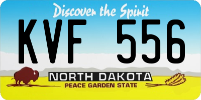 ND license plate KVF556