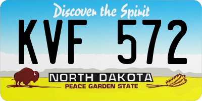 ND license plate KVF572